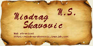 Miodrag Škavović vizit kartica